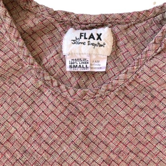 RED Flax 100% Linen Textured Weave Tank Top Size Small EUC - Picture 7 of 8